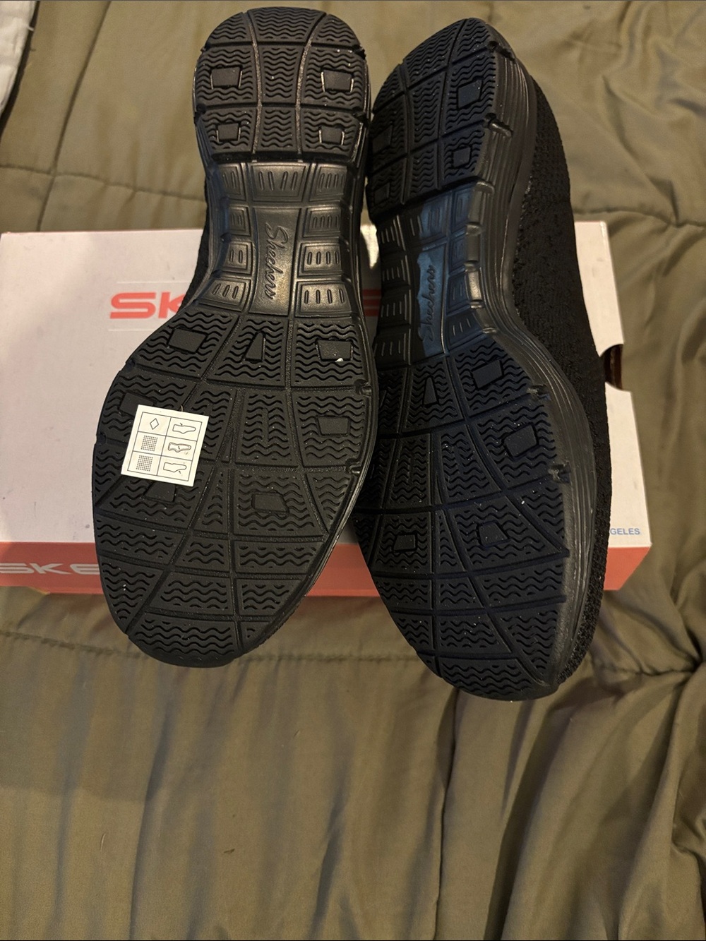 Skechers Women's Black Knit Slip-On Sneakers - Picture 2 of 3